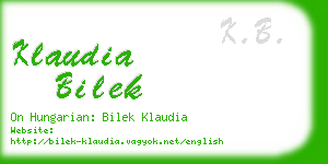 klaudia bilek business card